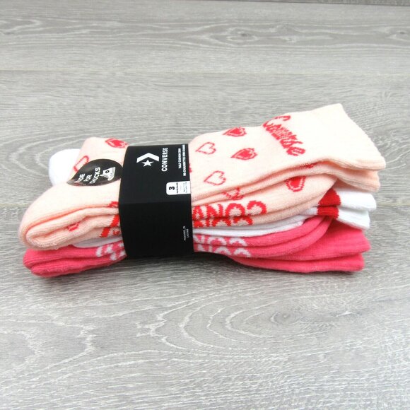 Converse Half Cushion Crew Socks Multi (3 Pairs) Pack Women's Size 4-10 NEW - Picture 12 of 16